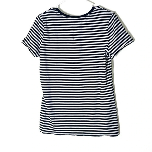 Lord & Taylor Basic Striped V-neck Tee Size Medium - Picture 6 of 6